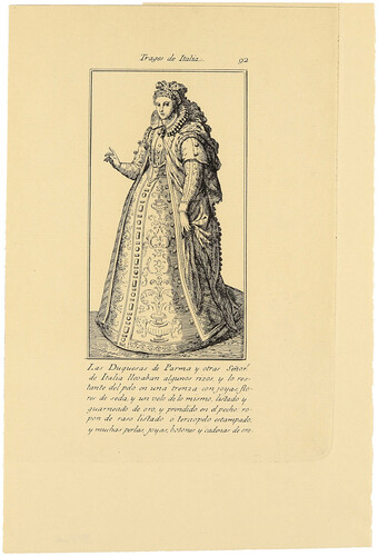 Traje de las Duquesas de Parma y otras Señor.<sup>s</sup> de Italia