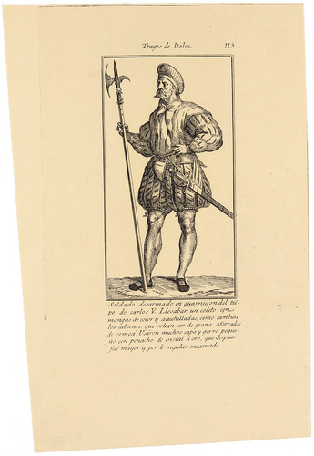 Soldado desarmado en guarnicion del tie<sup>-</sup>po de Carlos V