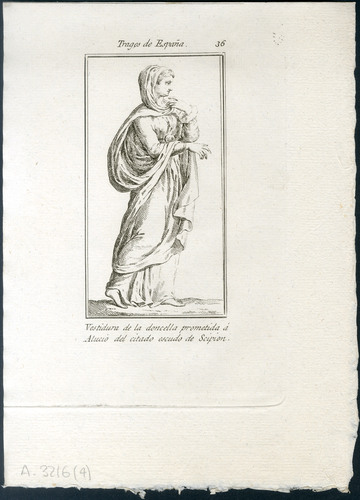 Vestidura de la doncella prometida á Alucio del citado escudo de Scipion