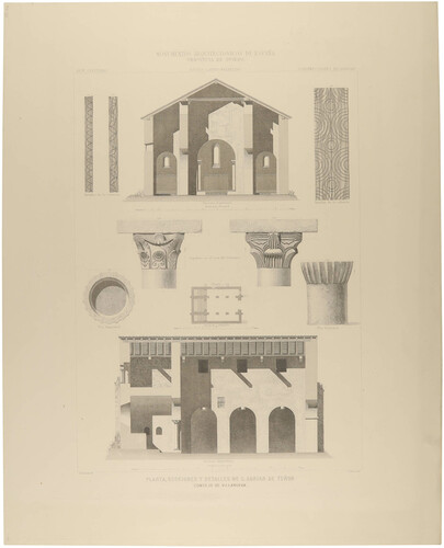 Oviedo. Villanueva. Planta, secciones y detalles de San Adrián de Tuñón