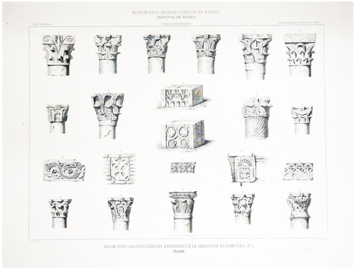 Toledo. Miembros arquitectónicos y fragmentos decorativos anteriores a la irrupción mahometana Nº I
