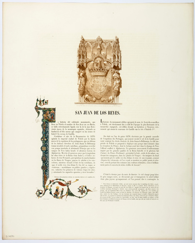 Toledo. Escudo de Armas de los Reyes Católicos en el crucero de San Juan de los Reyes 