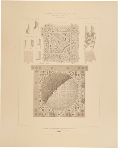 Granada. Cúpula del Pabellón del Patio de los Leones, en los Reales Alcázares de la Alhambra