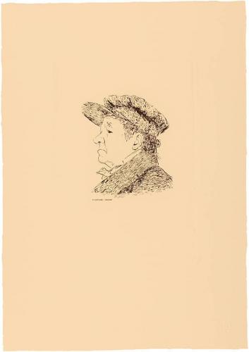 Autorretrato de Goya según dibujo de Goya