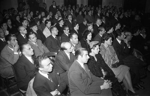 LUIS MOYA BLANCO, ARQUITECTO, SU INGRESO EN LA ACADEMIA DE BELLAS ARTES, CON  EUGENIO D'ORS. RETRATOS. ACADEMIAS