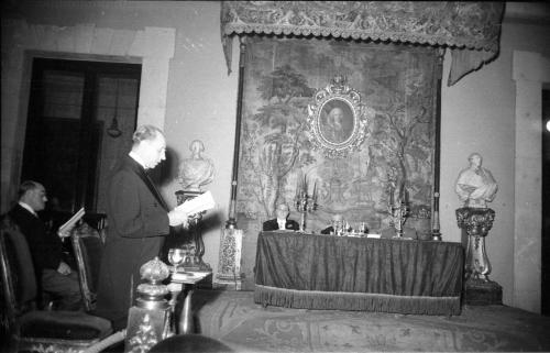 PASCUAL BRAVO SANFELIU SU INGRESO EN LA ACADEMIA DE BELLAS ARTES, RETRATO. CON MODESTO LÓPEZ OTERO