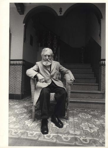 Antonio López Torres en su casa de Tomelloso.