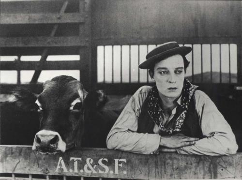 Retrato Buster Keaton en Go west