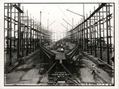 Construcción de un barco en el Astillero de Matagorda en Puerto Real (Cádiz)