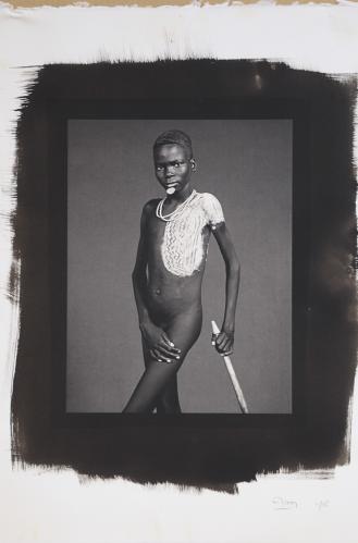 Retrato de un joven perteneciente a una tribu etíope del río Omo.