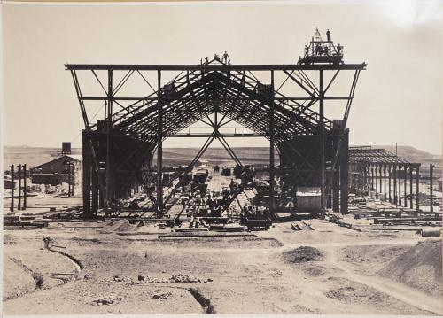 Construcción la estación de las Delicias (Madrid)