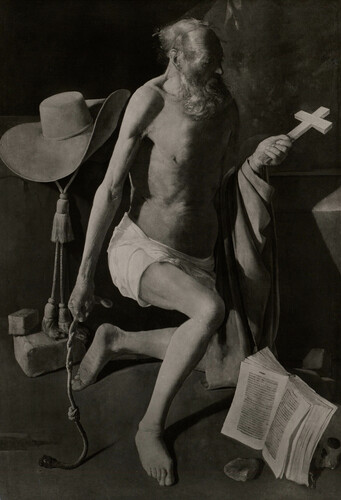 San Jerónimo penitente, con sombrero cardenalicio