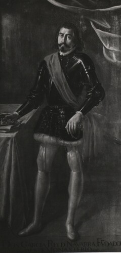 Pintura sobre Don García Rey de Navarra por Juan Ricci