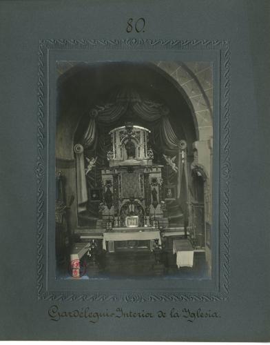 Gardélegui (Álava). - Interior de la iglesia de San Pedro.