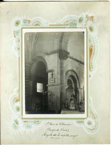 Iglesia de San Pedro de Villanueva. Cangas de Onís (Asturias) - Ángulo de la capilla mayor