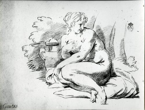 Estudio de figura femenina sentada (Felipe de Castro)