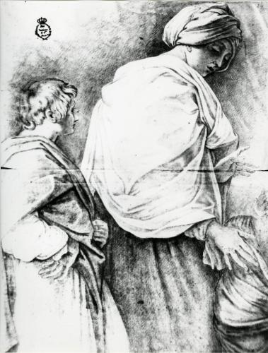 Estudio de mujer con niños (Felipe de Castro, copia de Guido Reni)