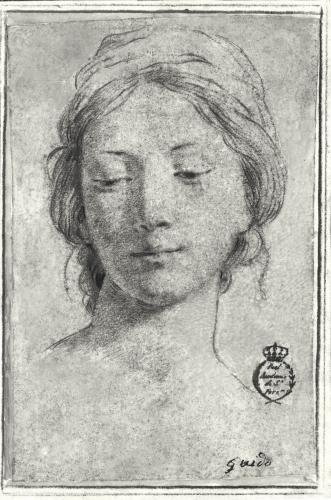 Estudio de cabeza femenina (atribuido a Guido Reni)