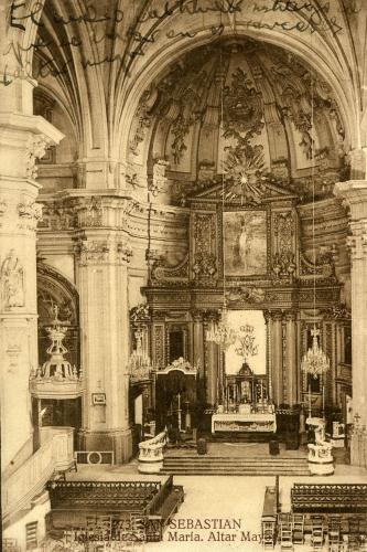 San Sebastián. Iglesia de Santa María. Altar mayor