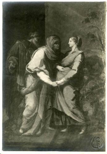 La Visitación. Figuras extraídas del oratorio de los condes de Sobradiel (Goya)
