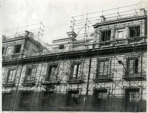Palacio de Goyeneche. Obras de rehabilitación fachada