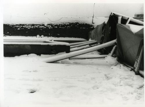 Palacio de Goyeneche. Obras de rehabilitación (nieve)