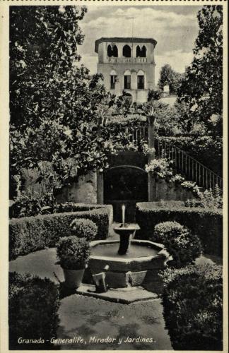 GRANADA. Generalife. Mirador y Jardines