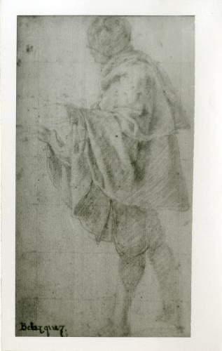 Estudio de hombre de perfil con capa hacia la derecha (atribuido a Velázquez)