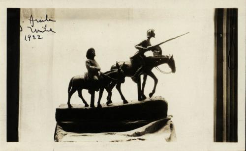 Boceto de un proyecto de estatua a don Quijote de la mancha por G. Arcila Uribe