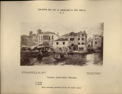 Venecia. Gran Canal - Mercado (F. Pradilla)