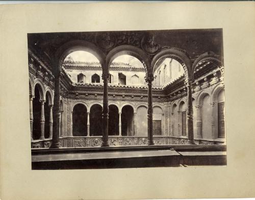 ZARAGOZA: Casa de la Infanta o de Zaporta: Patio Antes de ser desmontado (c.1890) 