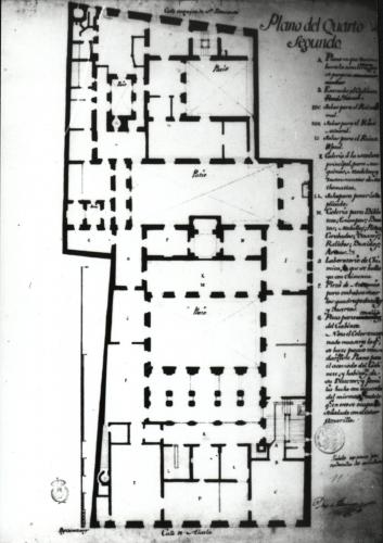 Palacio de Goyeneche. Plano del quarto segundo por Diego de Villanueva