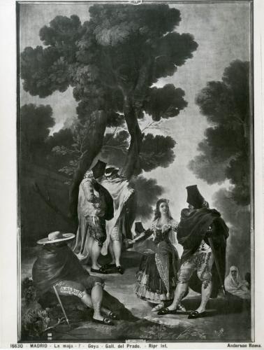 Goya. La maja y los embozados