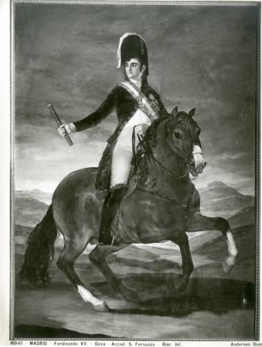 Goya. Fernádo VII a caballo