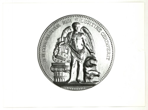 Medalla alegórica de la Academia (José Esteban y Lozano)