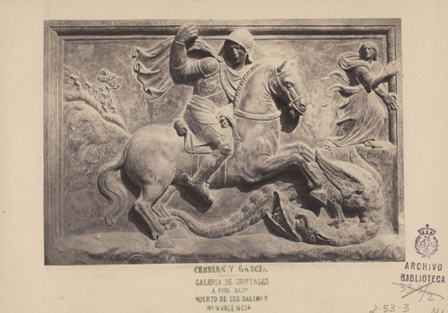 Bajo relieve de San Jorge y el dragón. Ciudadela de Valencia