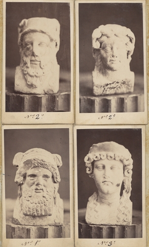 Bustos romanos encontrados en Monte Sacro en Cartagena en 1867
