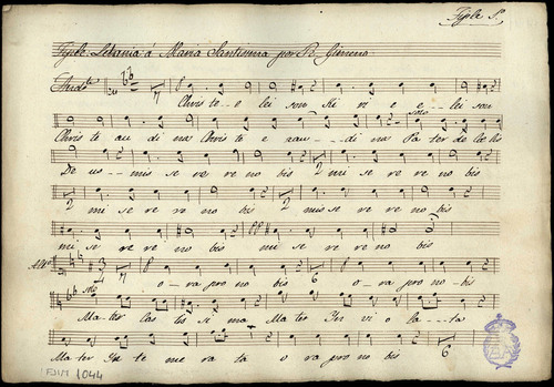 Letanía a María Santísima [Música manuscrita] / por R. Gimeno [sic].
