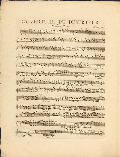 Ouverture de déserteur / [Pierre-Alexandre Monsigny].