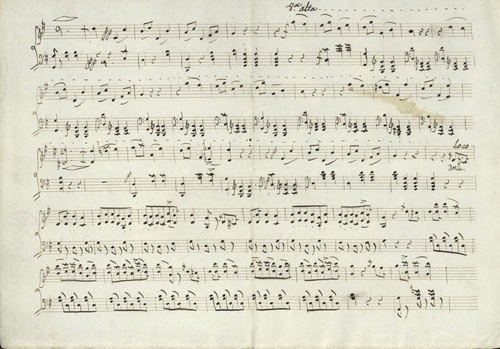 El sensible [Música manuscrita] : vals para piano ; El genio de La Mancha o sea Manchegas / compuesto por Román Jimeno.