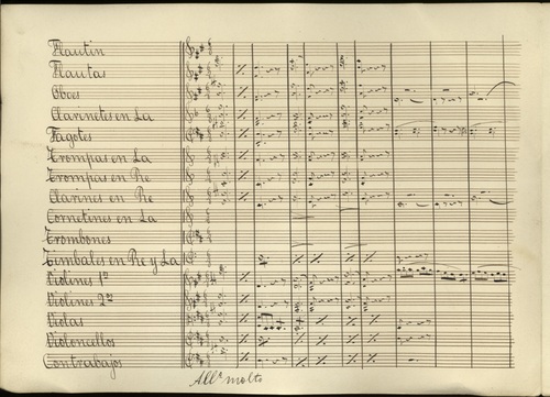 Sinfonía [Música manuscrita] / F. Carnicer.