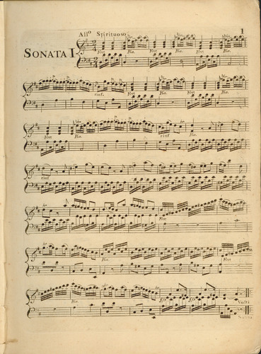 Six sonatas for the forte piano or harpsichord with a violin & violoncello accompagnement / composed by J.C. Moller.