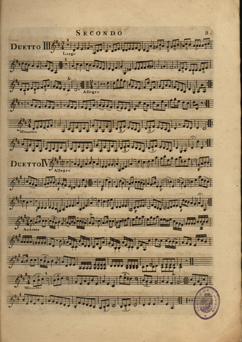 Twelve easy duets for two violins, op. 4 / compos'd by F. Schwindl.
