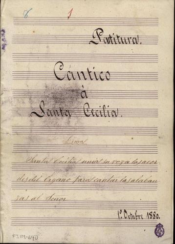 Cántico a Santa Cecilia [Música manuscrita] / Lerma.