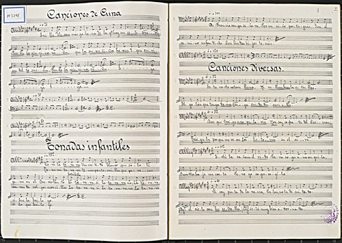 CANTOS, tonadas y bailes de Asturias [Música manuscrita].