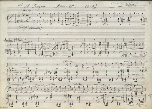 G. A. Bécquer, Rima LII (nº 4)] [Música manuscrita] / música de B. Pérez Casas.