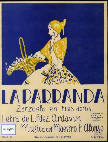 La parranda : zarzuela en tres actos / libro de Luis Fernández Ardavín ; música de Francisco Alonso.