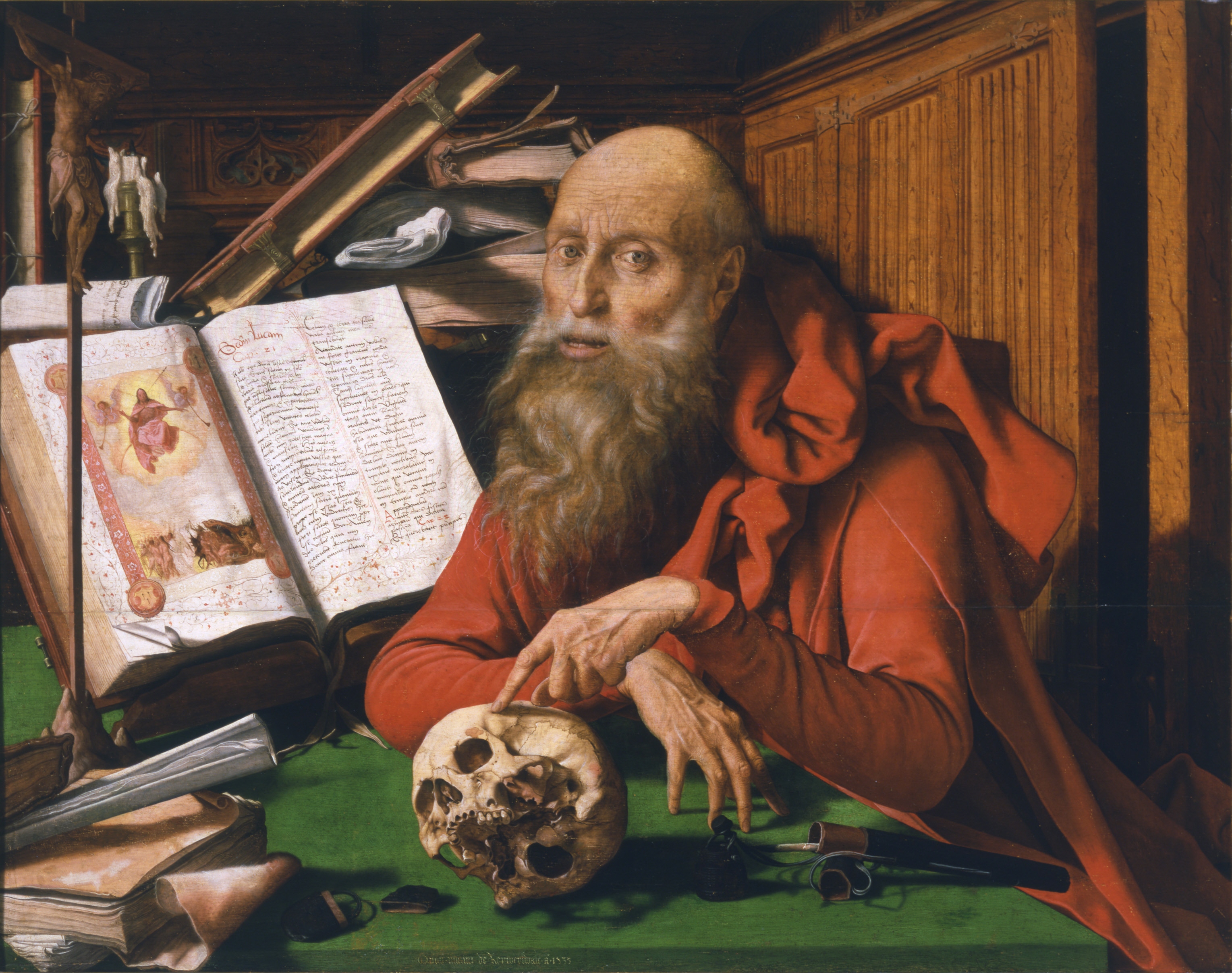 Marinus von Reymerswale - San Jerónimo en su estudio