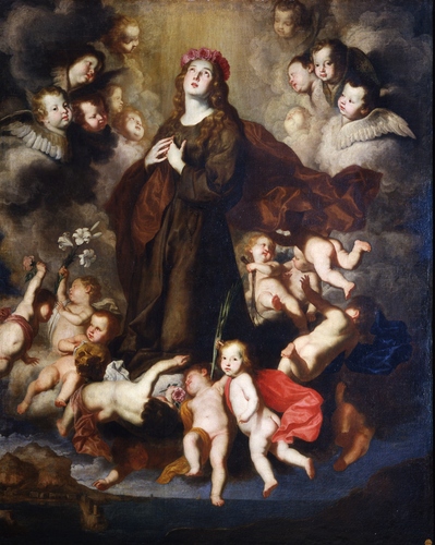 Santa Rosalía de Palermo en gloria