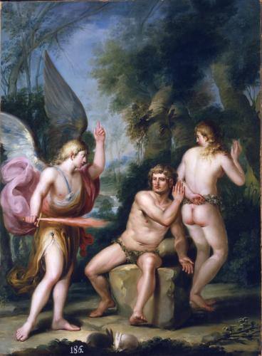 Adán y Eva expulsados del Paraíso